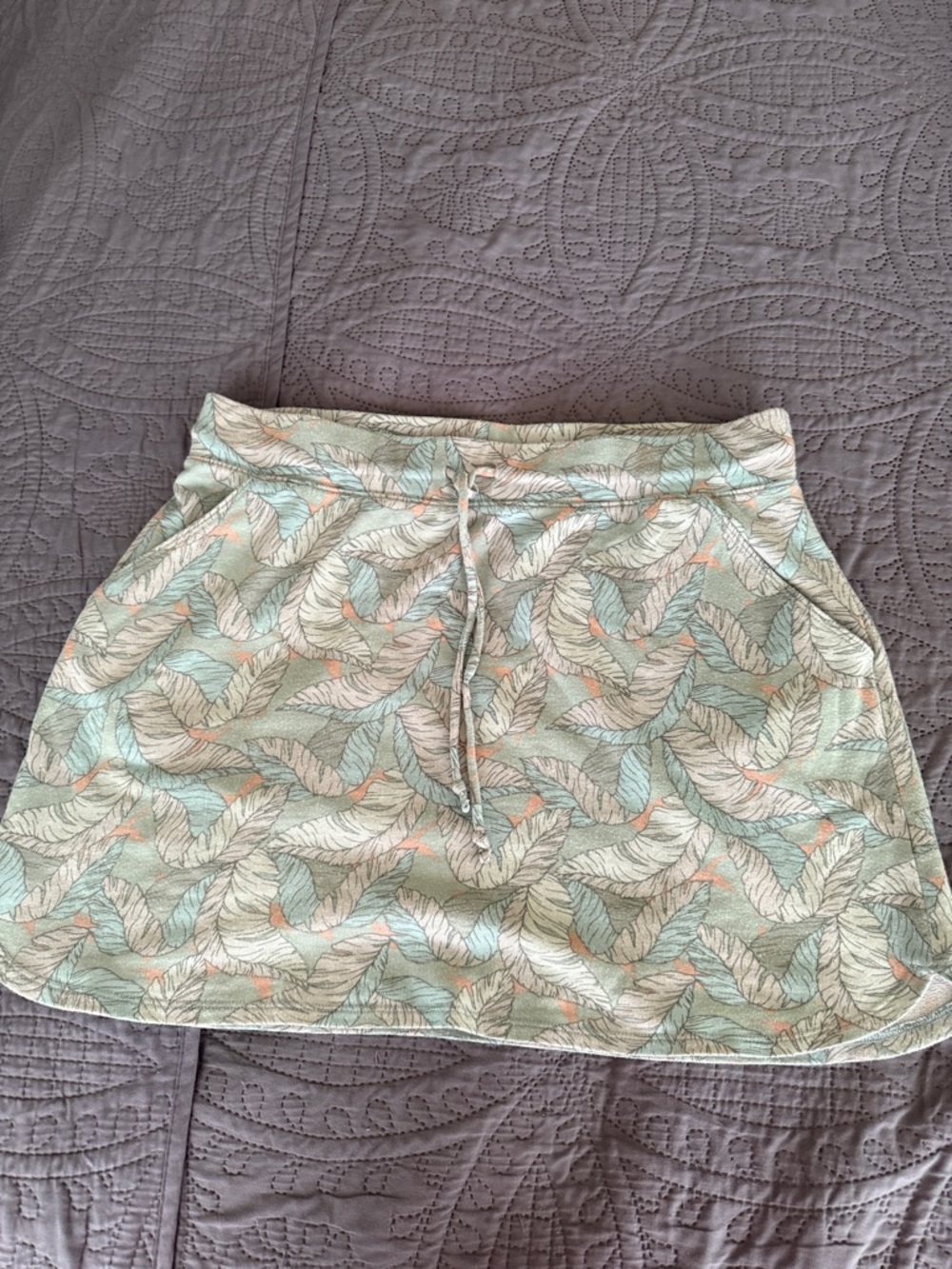 Nine West Mint Green Floral Knit Skirt